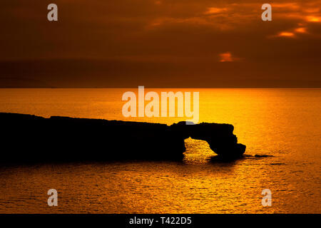 Sonnenuntergang an der Kamara ('latte'), Geropotamos, Rethymnon, Kreta, Griechenland Stockfoto