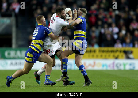 Saint Helens Alex Walmsley in Aktion während der Betfred Super League Match an der völlig Gottlosen Stadion, St Helens. Stockfoto