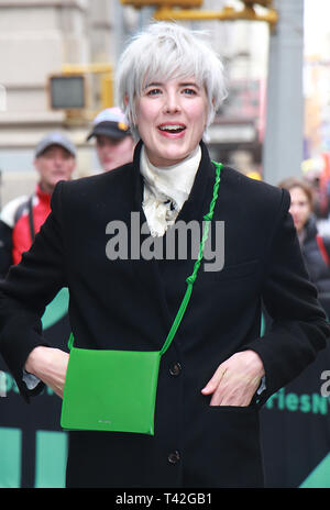 New York, New York, USA. 12 Apr, 2019. Agyness Deyn am Bau reihe in New York City am 12 April, 2019 Quelle: RW/MediaPunch Credit: MediaPunch Inc/Alamy leben Nachrichten Stockfoto