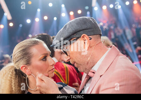 13 April 2019, Nordrhein-Westfalen, Köln: Thomas Rath, Modedesigner, ist in der RTL-tanzshow Let's Dance am Coloneum, nachdem er sich zurückzog. Foto: Rolf Vennenbernd/dpa Stockfoto