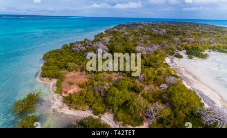 Antenne Landschaft der Insel Sansibar pungume Stockfoto