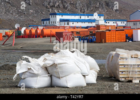 Frei Station einen chilenischen Antarktisstation auf King George Island, South Shetland Islands, Antarktis. Stockfoto