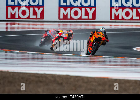 Valencia/Spanien - 11/18/2018 - #44 Pol Espargaro (SPA, KTM) und #26 Dani Pedrosa (SPA, Honda) während der Valencia GP auf Ricardo Tormo Stockfoto