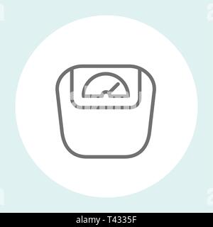 Personenwaage einfache Icon-Piktogramm von Gewicht Messgerät Stock Vektor