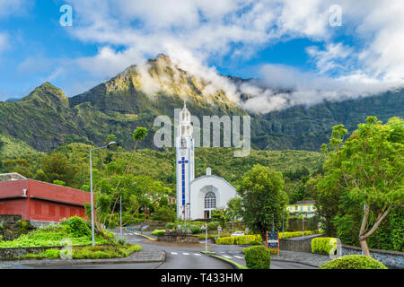 Cilaos Stadt im Cirque de Cilaos, La Reunion Insel Stockfoto