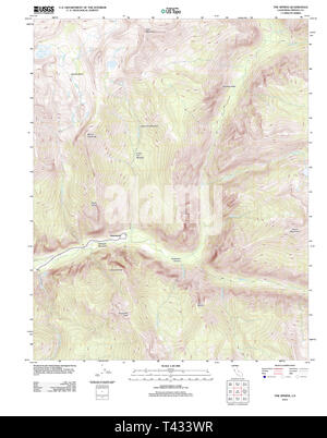 USGS TOPO Karte Kalifornien CA die Sphinx 20120523 TM Wiederherstellung Stockfoto