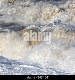 Winter Wellen, Nordsee. Stockfoto