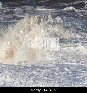 Winter Wellen, Nordsee. Stockfoto