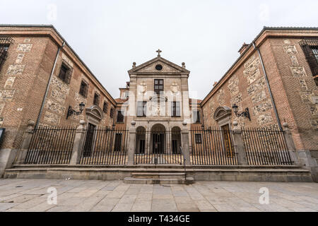 Äußere fcade von Real Monasterio de La Encarnacion (Königliches Kloster der Menschwerdung) Kloster des Ordens der Recolet Augustines. In Madrid entfernt. Stockfoto