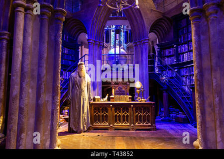 Wunderschöne tour in der Warner Studios in London, wo sie besuchen können und die verschiedenen Ecken des ursprünglichen Sets, Objekte oder die Geheimnisse ihres Wissen Stockfoto