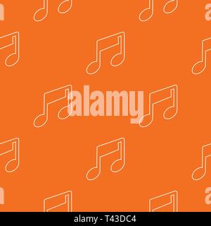 Musik Hinweis Muster Vector Orange Stock Vektor