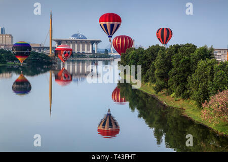 Der Heißluftballon-Festival in Putrajaya, Malaysia. Stockfoto