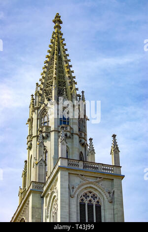 Die gotischen Türme der das Münster Unserer Lieben Frau in Konstanz am Bodensee, Baden-Württemberg, Deutschland, Europa. Stockfoto