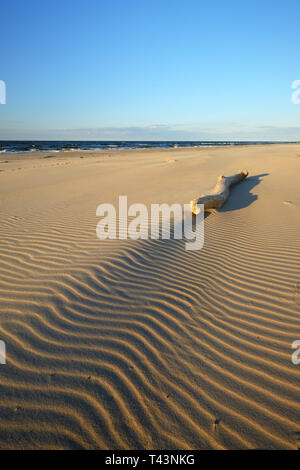 Strand an der Küste der Ostsee, interessante Sand Textur. Stockfoto