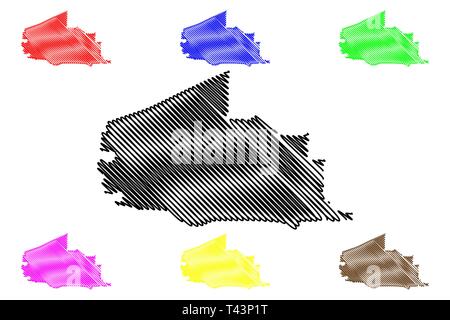 Plano City (USA Städte, Vereinigte Staaten von Amerika, usa Stadt) Karte Vektor-illustration, kritzeln Skizze Stadt von Plano Karte Stock Vektor