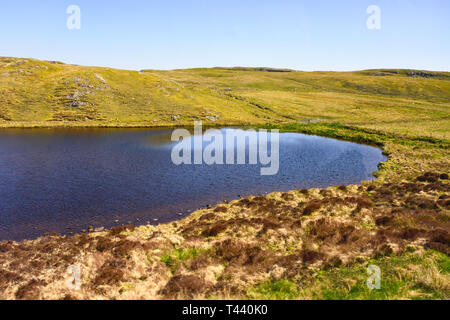 Die Machair Landschaft im Zentrum von Lewis, Isle of Lewis, Äußere Hebriden, Na h-eileanan Siar, Schottland, Vereinigtes Königreich Stockfoto