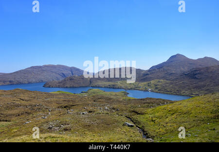 Die Machair Landschaft im Zentrum von Harris, Isle of Harris, Äußere Hebriden, Na h-eileanan Siar, Schottland, Vereinigtes Königreich Stockfoto