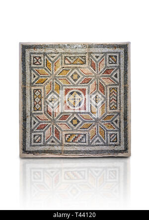 Römische Mosaiken - Geometrische Mosaik. Haus der Oceanos, Alte Zeugama, 2. - 3. nachchristlichen Jahrhundert. Das Zeugma Mosaic Museum, Gaziantep, Türkei. Stockfoto