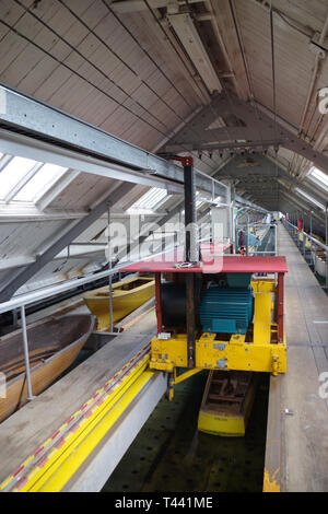 Scottish Maritime Museum. Der weltweit erste kommerzielle Modell experiment Tank, die Länge eines Fußballplatz. Ehemalige Denny's Shipbuilding Yard Stockfoto