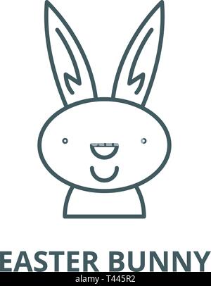 Osterhase Symbol Leitung, Vektor. Osterhase Umrisse Zeichen, Symbol, Abbildung Stock Vektor