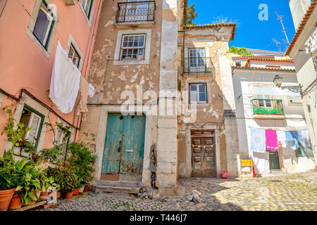 Alfama Viertel in Lissabon, Portugal Stockfoto