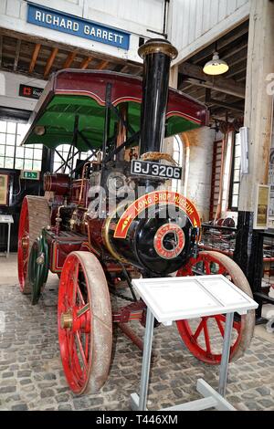 Prinzessin Marina Traktor von 1916 auf lange Shop Museum, Baja California Sur, Suffolk, Großbritannien Stockfoto