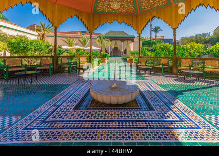 Le Jardin Secret, Marrakesch, Marokko - November 13, 2017: Le Jardin Secret, alten Medina, Marrakesch, Marokko. Stockfoto