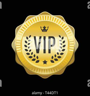 Vip golden Label. Premium-Medaille. Vector Illustration Stock Vektor