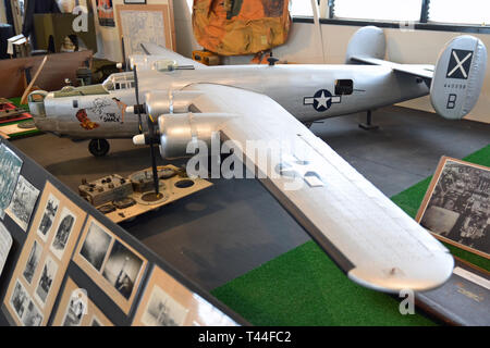 Debach Airfield Museum, 493Rd Bomb Group, Suffolk, Großbritannien. Haus der Helton's Hellcats Station 152 USAAF 1944-45 durch die amerikanische Army Air Force belegt 8. Stockfoto