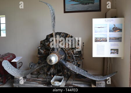 Debach Airfield Museum, 493Rd Bomb Group, Suffolk, Großbritannien. Haus der Helton's Hellcats Station 152 USAAF 1944-45 durch die amerikanische Army Air Force belegt 8. Stockfoto