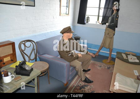 Debach Airfield Museum, 493Rd Bomb Group, Suffolk, Großbritannien. Haus der Helton's Hellcats Station 152 USAAF 1944-45 durch die amerikanische Army Air Force belegt 8. Stockfoto