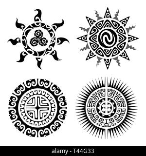 Traditionellen Maori Taniwha tattoo Design. Editable Vector Illustration. Stock Vektor