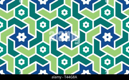 Hintergrund mit nahtloser Muster im islamischen Stil. Östlichen geometrische Verzierung. Arabisch nahtlose Muster. Stock Vektor