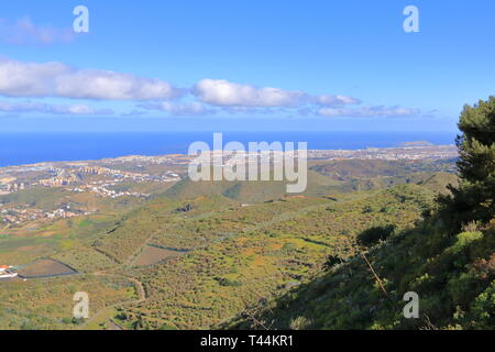 Caldera de Bandama - ein Ort, wo eine vulkanische Krater auf Gran Canaria in Spanien verwendet Stockfoto