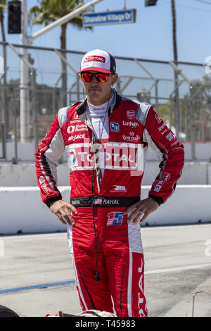 Long Beach, Kalifornien, USA. 13 Apr, 2019. GRAHAM RAHAL (15) in den Vereinigten Staaten bereitet sich für die Acura Grand Prix von Long Beach an Straßen von Long Beach in Long Beach, Kalifornien, zu qualifizieren. (Bild: © Walter G Arce Sr Asp Inc/ASP) Stockfoto