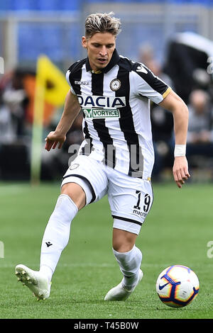 Rom, Italien. 14 Apr, 2019. Fußball Serie A Rom vs Udinese, Rom (Italien) Olympiastadion 13-04-2019 Im Foto Jens Larsen Credit: Unabhängige Fotoagentur/Alamy leben Nachrichten Stockfoto