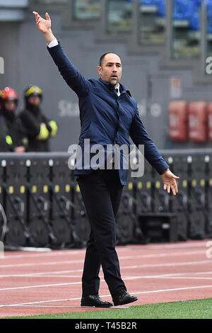 Rom, Italien. 14 Apr, 2019. Fußball Serie A Rom vs Udinese, Rom (Italien) Olympiastadion 13-04-2019 In Photo Credit: Unabhängige Fotoagentur/Alamy leben Nachrichten Stockfoto