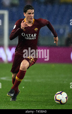 Rom, Italien. 14 Apr, 2019. Fußball Serie A Rom vs Udinese, Rom (Italien) Olympiastadion 13-04-2019 In Foto Nicolo Zaniolo Credit: Unabhängige Fotoagentur/Alamy leben Nachrichten Stockfoto