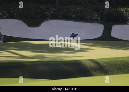 Augusta, USA. 13 Apr, 2019. United States' Tiger Woods während der dritten Runde des Masters 2019-Turnier in Augusta National Golf Club in Augusta, Georgia, United States, 13. April 2019. Quelle: Lba Co.Ltd./Alamy leben Nachrichten Stockfoto