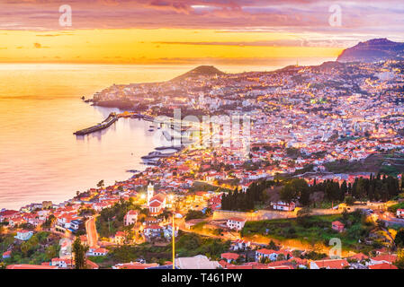 Panoramablick über Funchal - Madeira Island, Portugal Stockfoto