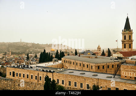 Altstadt von Jerusalem Panoramablick, Israel Stockfoto