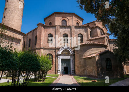 RAVENNA, Italien 2018 August 03: Basilika von San Vitale in Ravenna Stockfoto