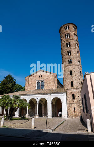 RAVENNA, Italien 2018 August 03: Basilika Sant Apollinare Nuovo in Ravenna. Italien. Stockfoto