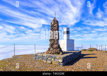 Auf die Oberseite am Pico Ruivo, Insel Madeira, Portugal Stockfoto