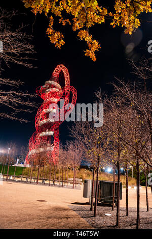 ArcelorMittal Orbit von Sir Anish Kapoor und Cecil Balmond, Olympic Park entworfen Stockfoto
