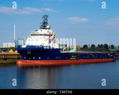 Bis Achat einer panamaschen registrierten Offshore Supply Vessel Schiff IMO 9667227 günstig bei Middlesbrough Stockfoto