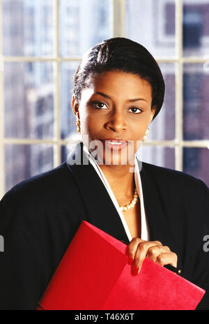 Afrikaner - Geschäftsfrau ist attraktiv, USA, 1994 Stockfoto