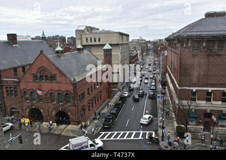 Die Boston Back Bay Skyline von oben Hynes Convention Center, Boston, Massachusetts gesehen Stockfoto