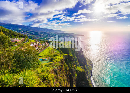 Luftbild von der höchsten Cabo Girao, der Insel Madeira, Portugal Stockfoto