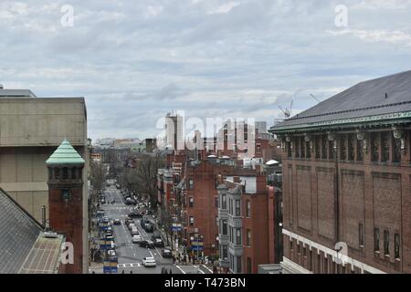 Die Boston Back Bay Skyline von oben Hynes Convention Center, Boston, Massachusetts gesehen Stockfoto